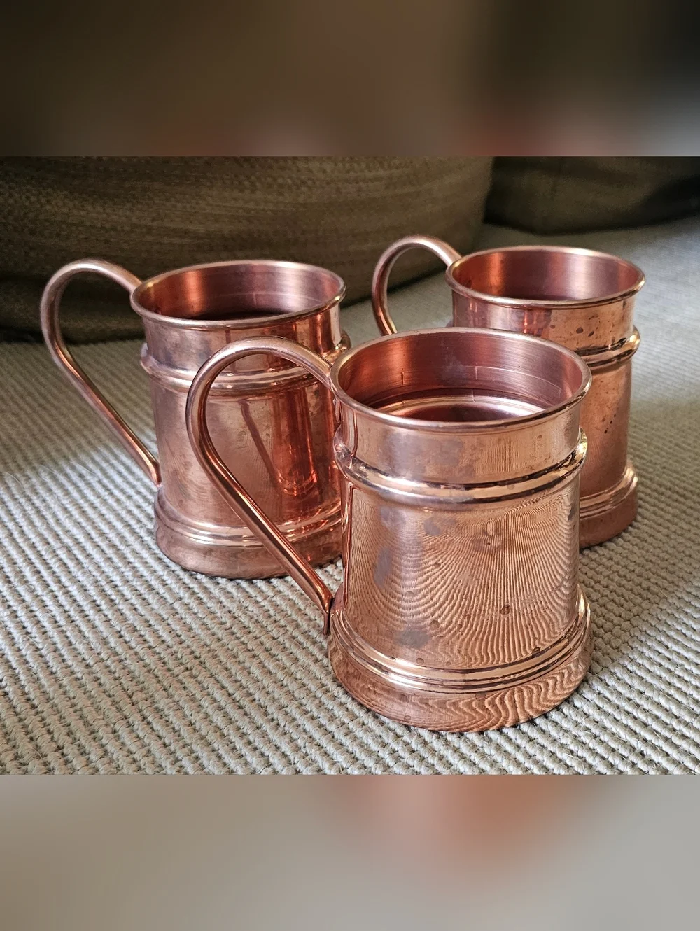 Paykoc 15oz Solid Copper Moscow Mule Steins - Set of 3 - Picture 4 of 8
